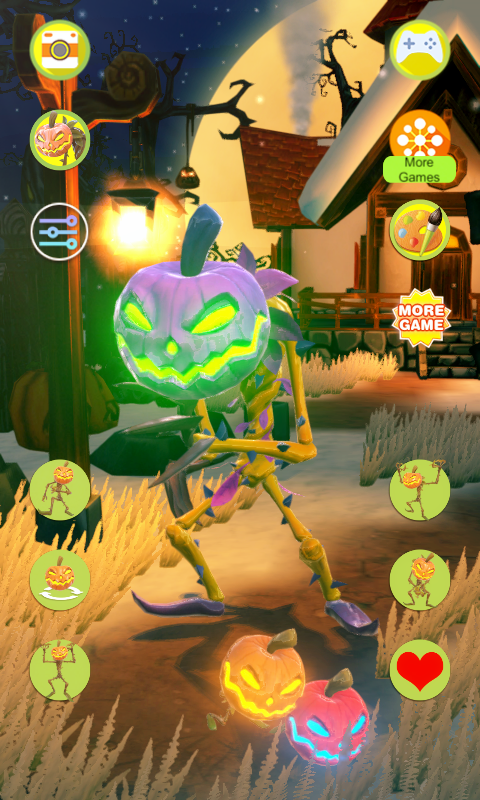 اسکرین شات 3 بازی Talking Pumpkin: Spooky Chat
