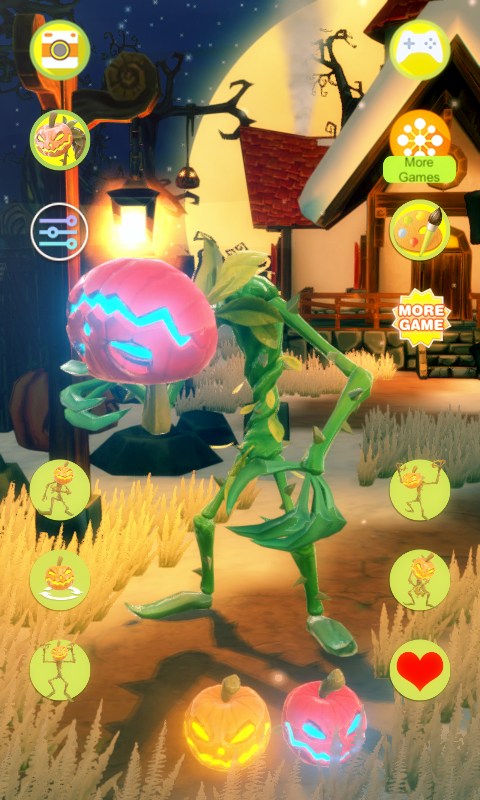 اسکرین شات 2 بازی Talking Pumpkin: Spooky Chat