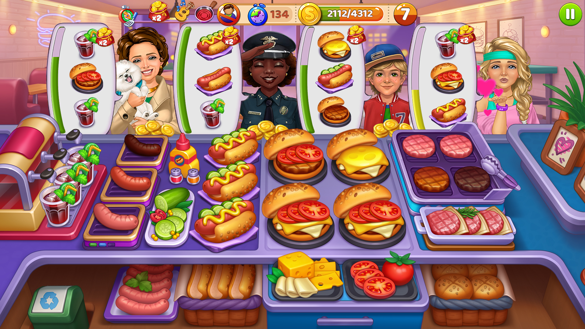 اسکرین شات 5 بازی Tasty World: Cafe diner dash