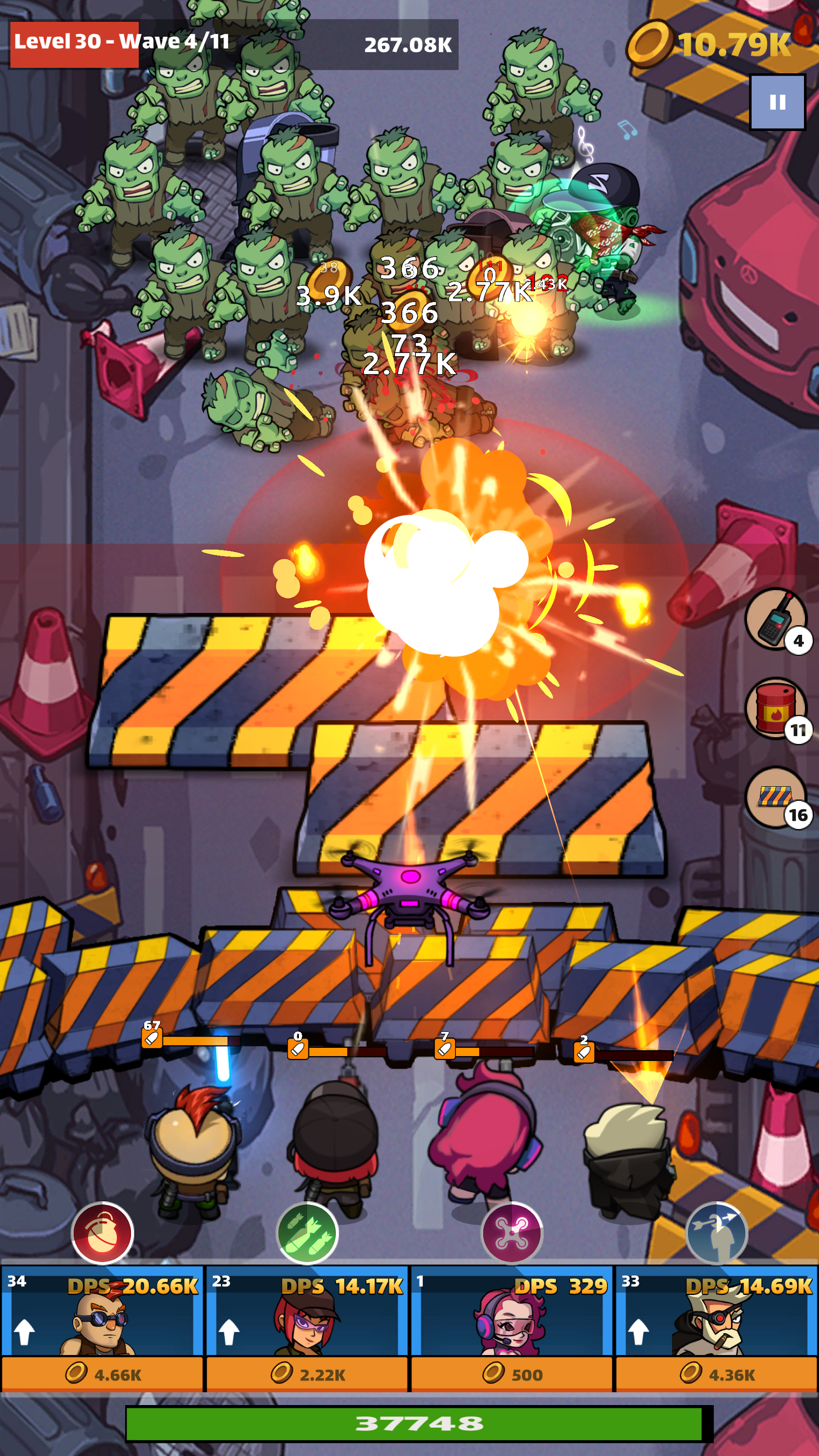 اسکرین شات 1 بازی Zombie Idle Defense