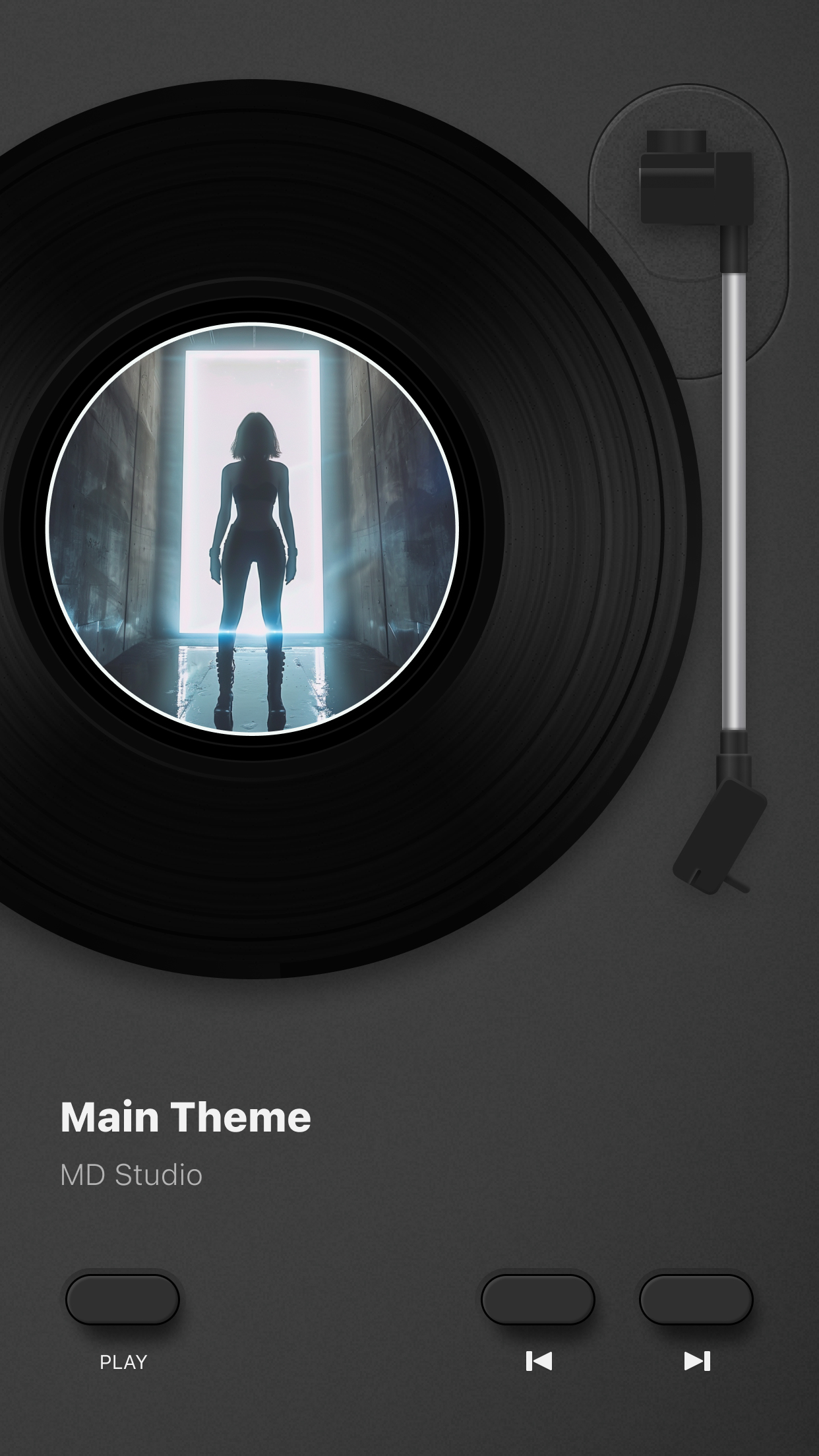 اسکرین شات 3 برنامه MD Vinyl - Music Player Widget