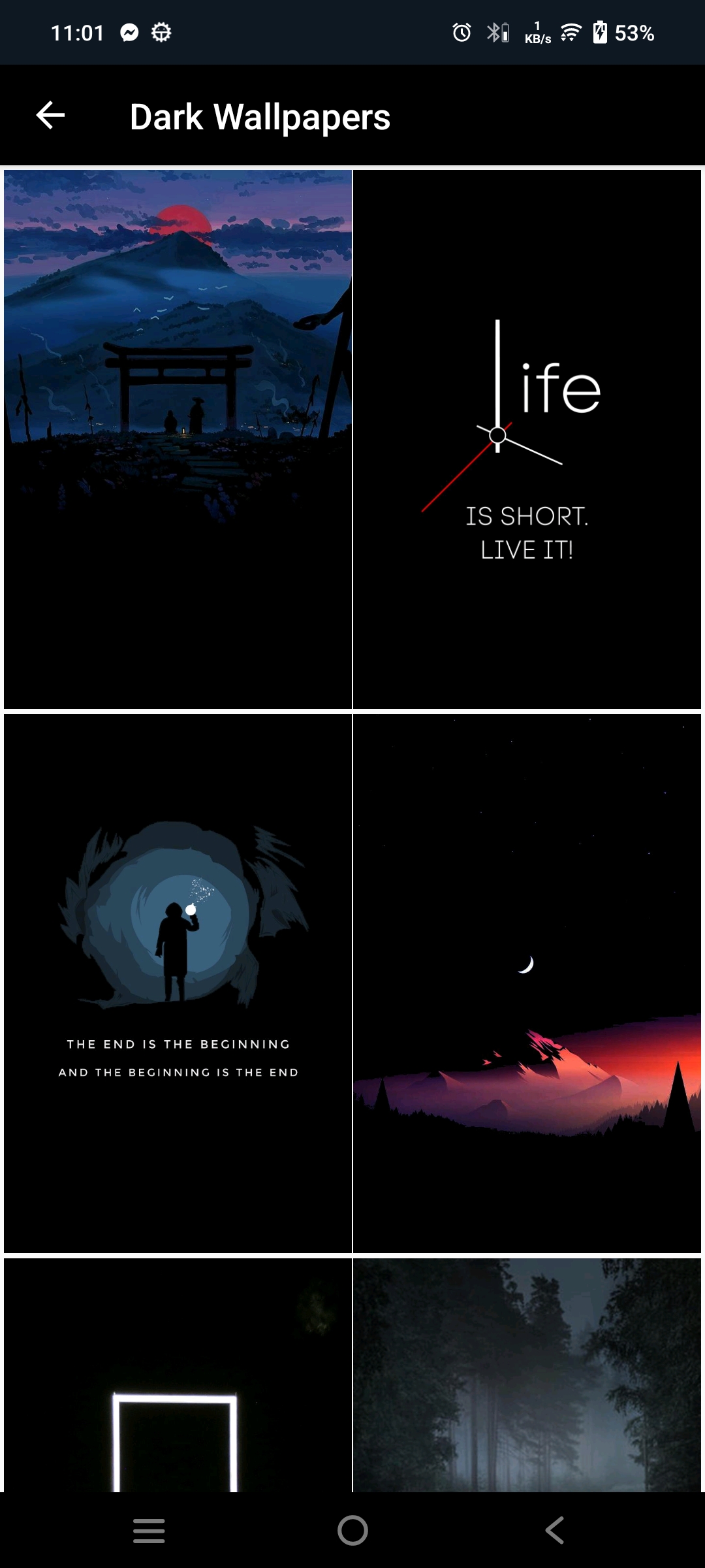 اسکرین شات 2 برنامه Simple Black Wallpapers