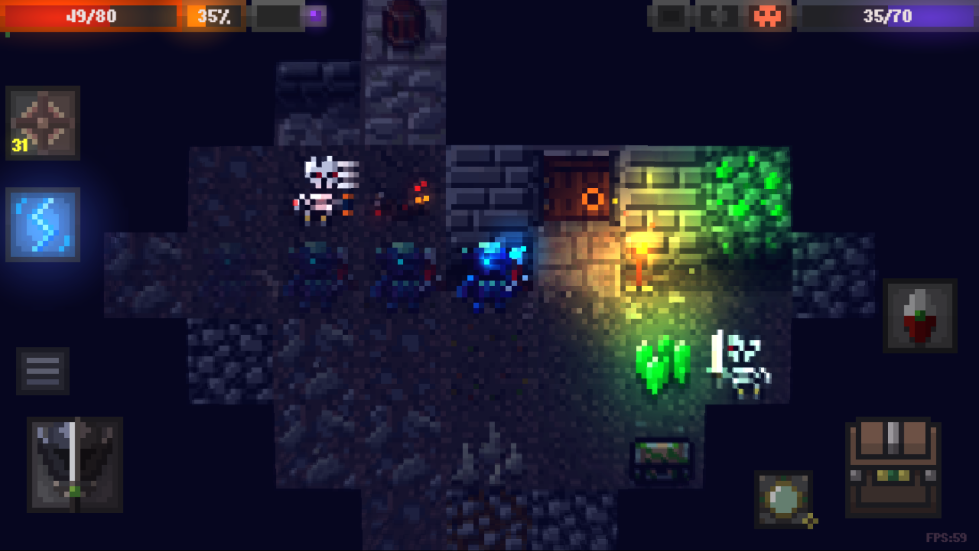 اسکرین شات 1 بازی Caves (Roguelike)