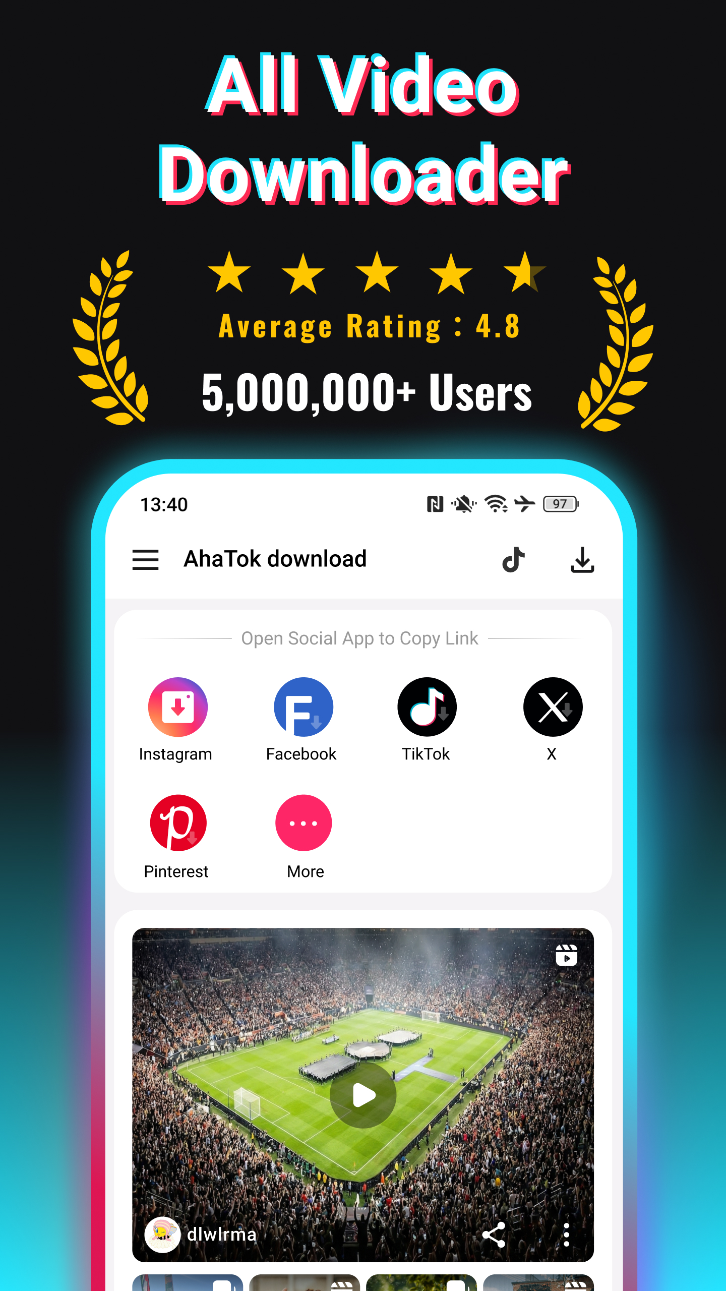 اسکرین شات 1 برنامه SnapTik - TT Video Downloader