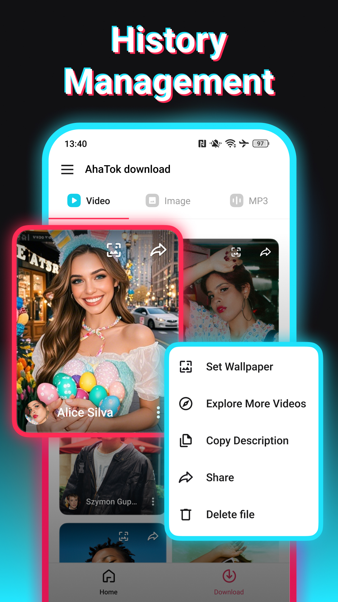 اسکرین شات 5 برنامه SnapTik - TT Video Downloader