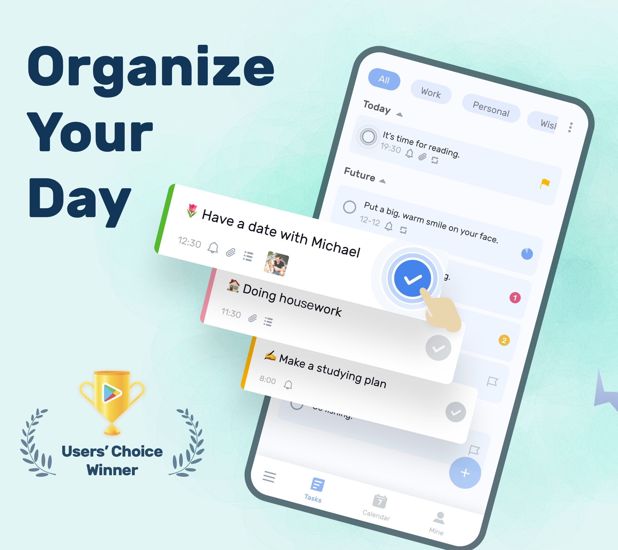 اسکرین شات 1 برنامه Todoery: To Do List & Planner