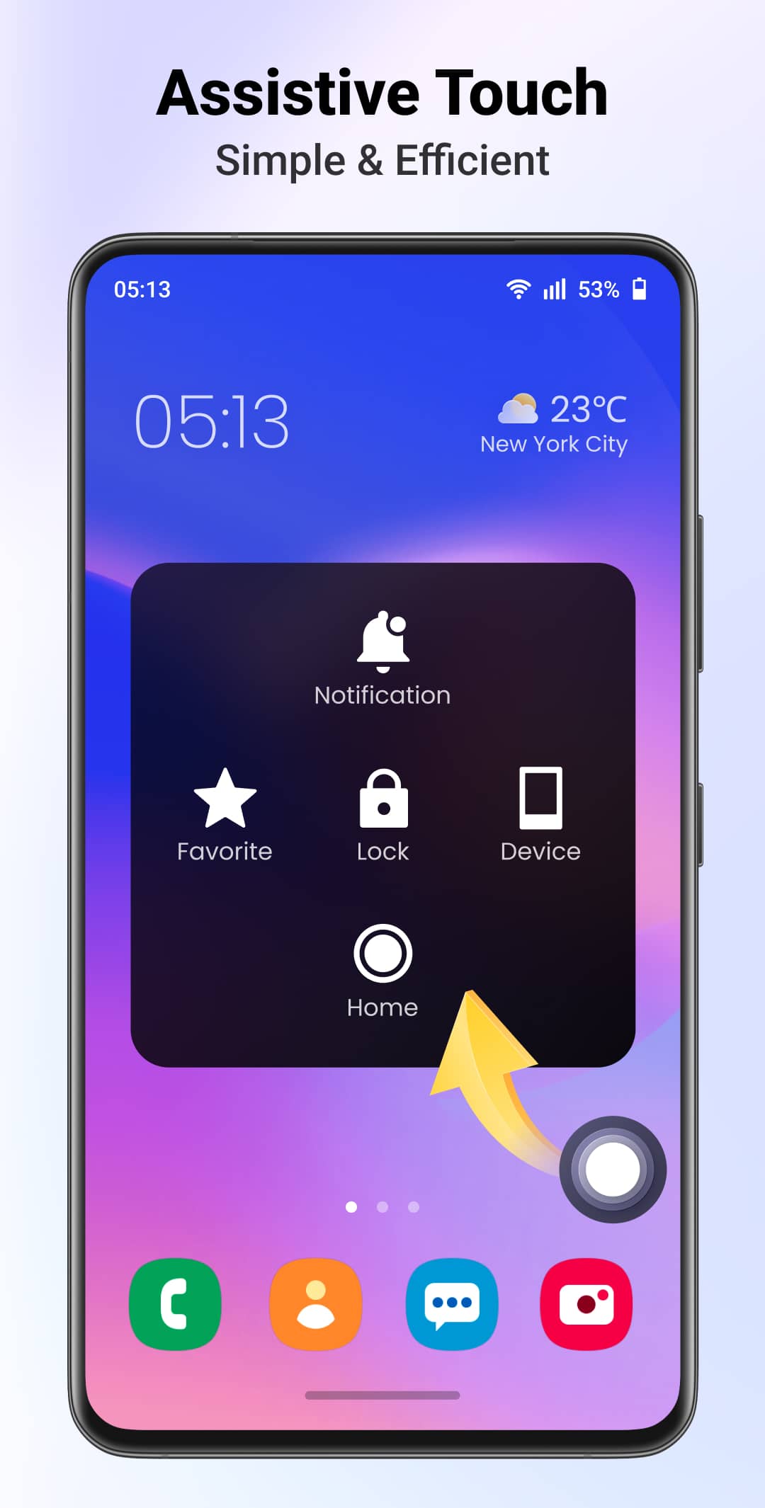 اسکرین شات 1 برنامه Assistive Touch for Android