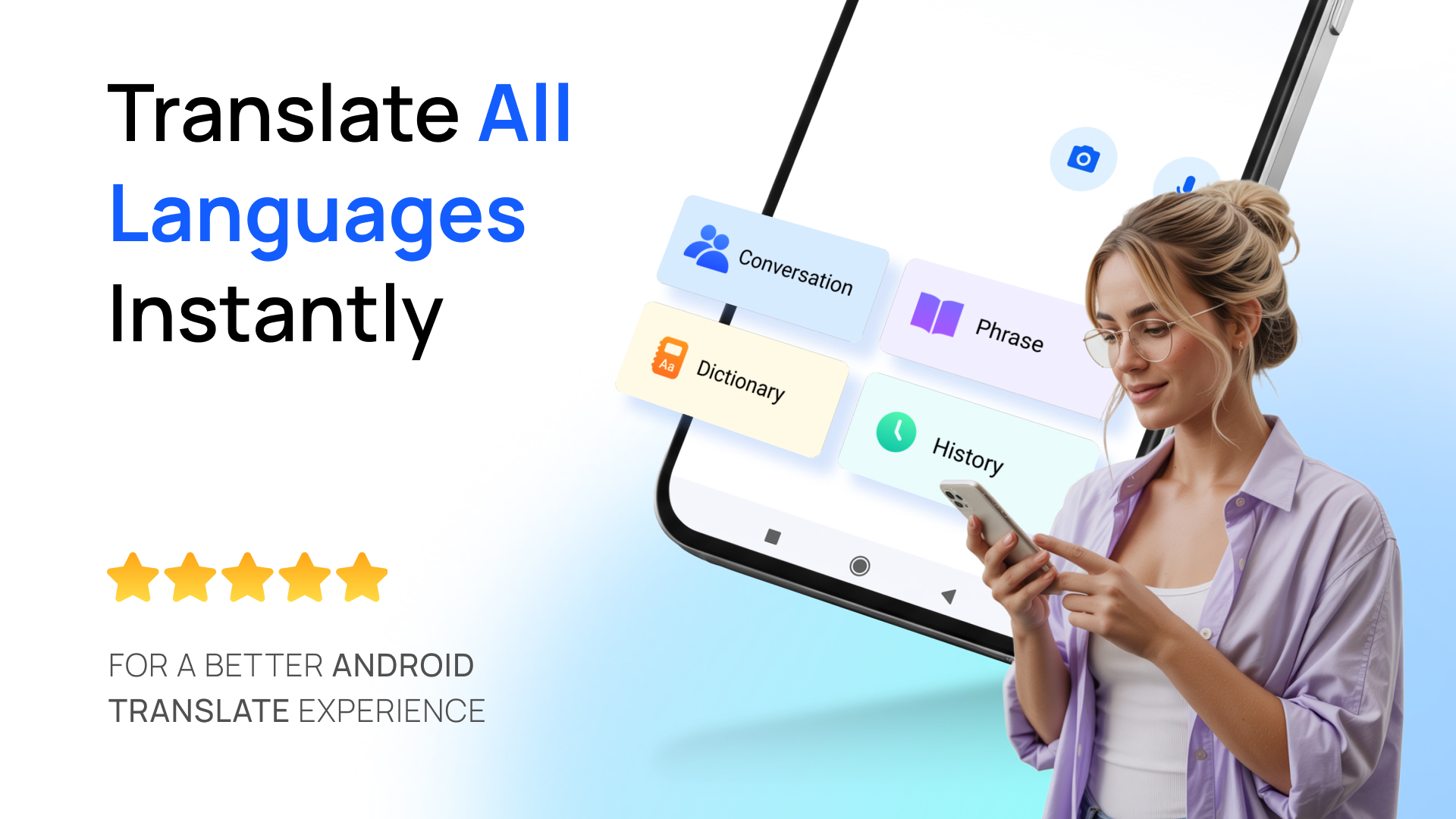 اسکرین شات 1 برنامه Language Translator: Translate