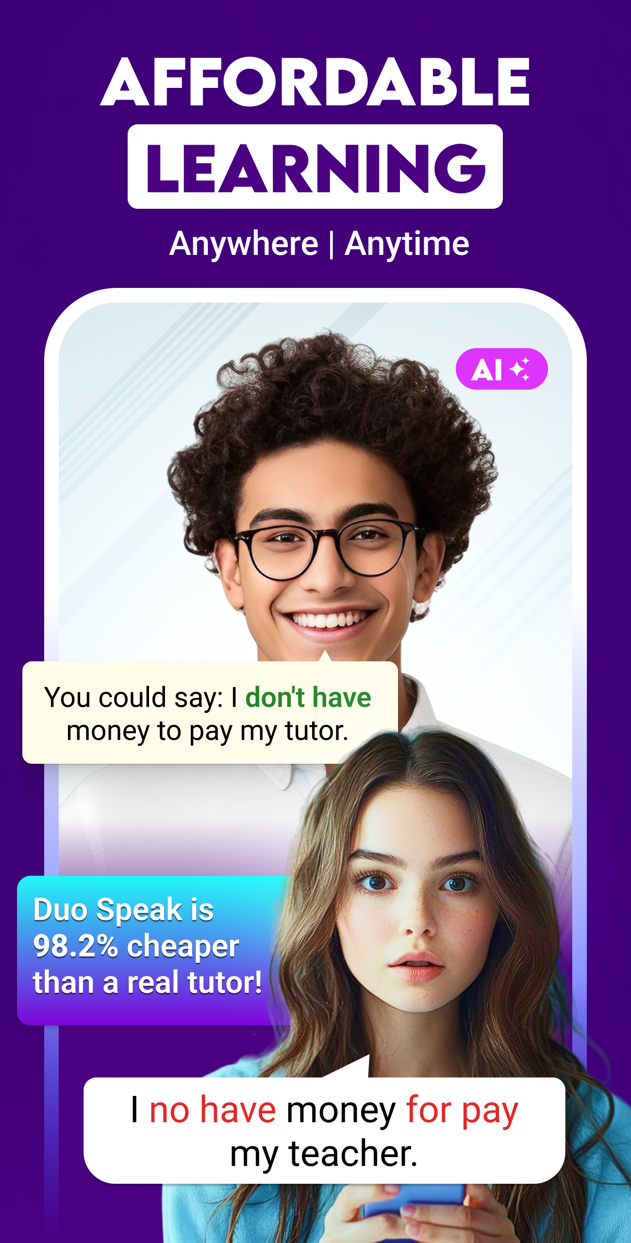 اسکرین شات 3 برنامه Language Learning - Duo Speak