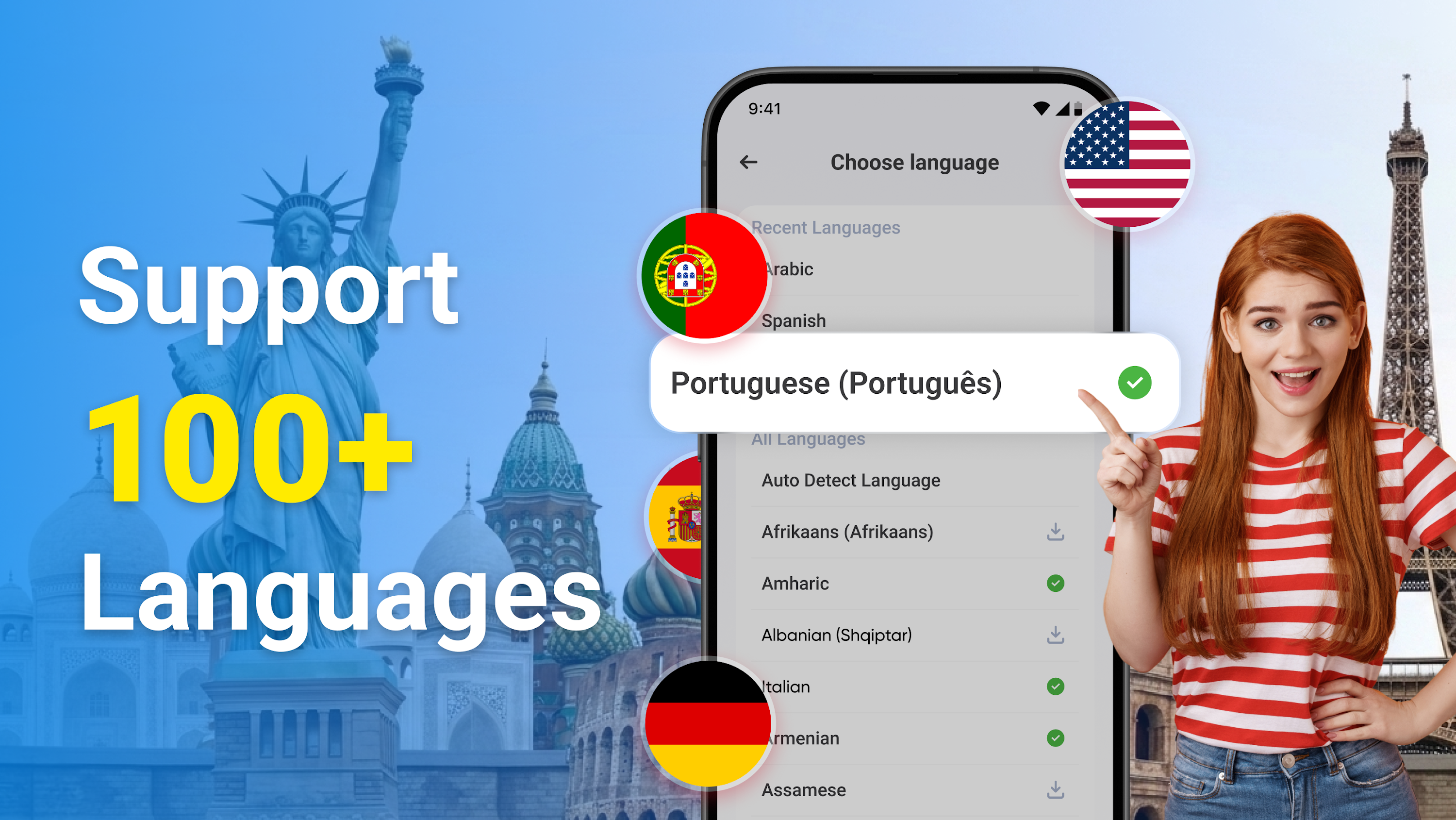 اسکرین شات 1 برنامه Translate- Language Translator