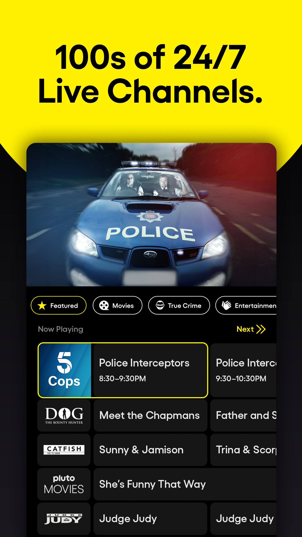 اسکرین شات 2 برنامه Pluto TV: Stream TV & Movies