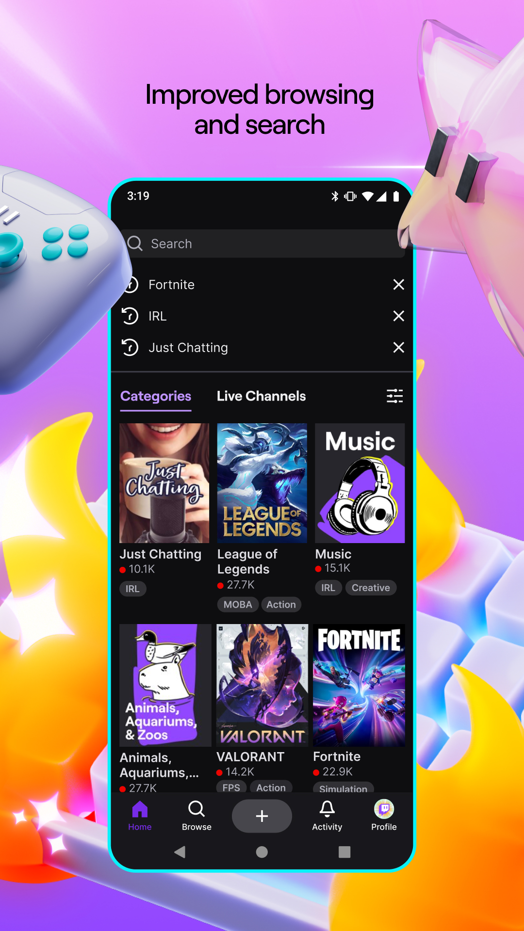 اسکرین شات 3 برنامه توییچ  (Twitch: Livestream Multiplayer Games & Espor)