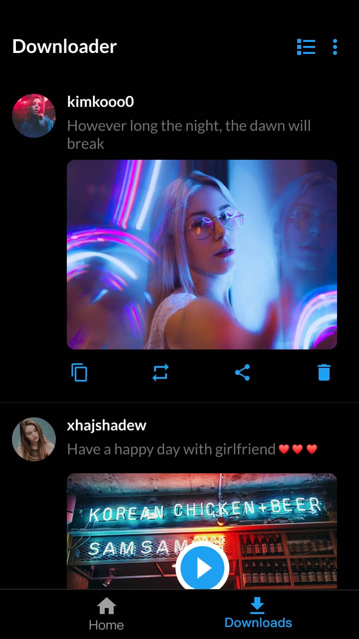 اسکرین شات 7 برنامه Video Downloader & GIF Saver