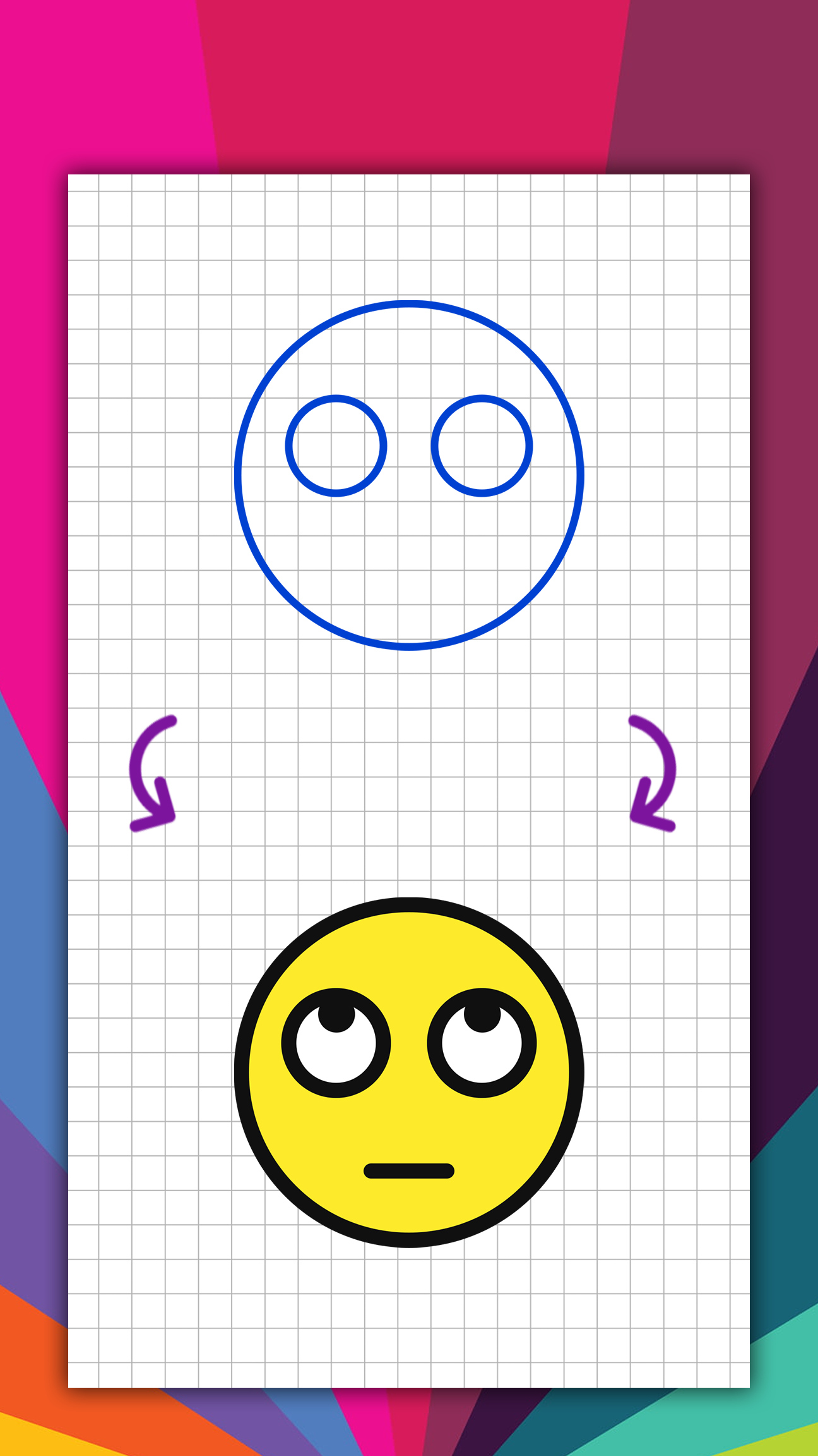 اسکرین شات 5 برنامه How to draw emoticons, emoji