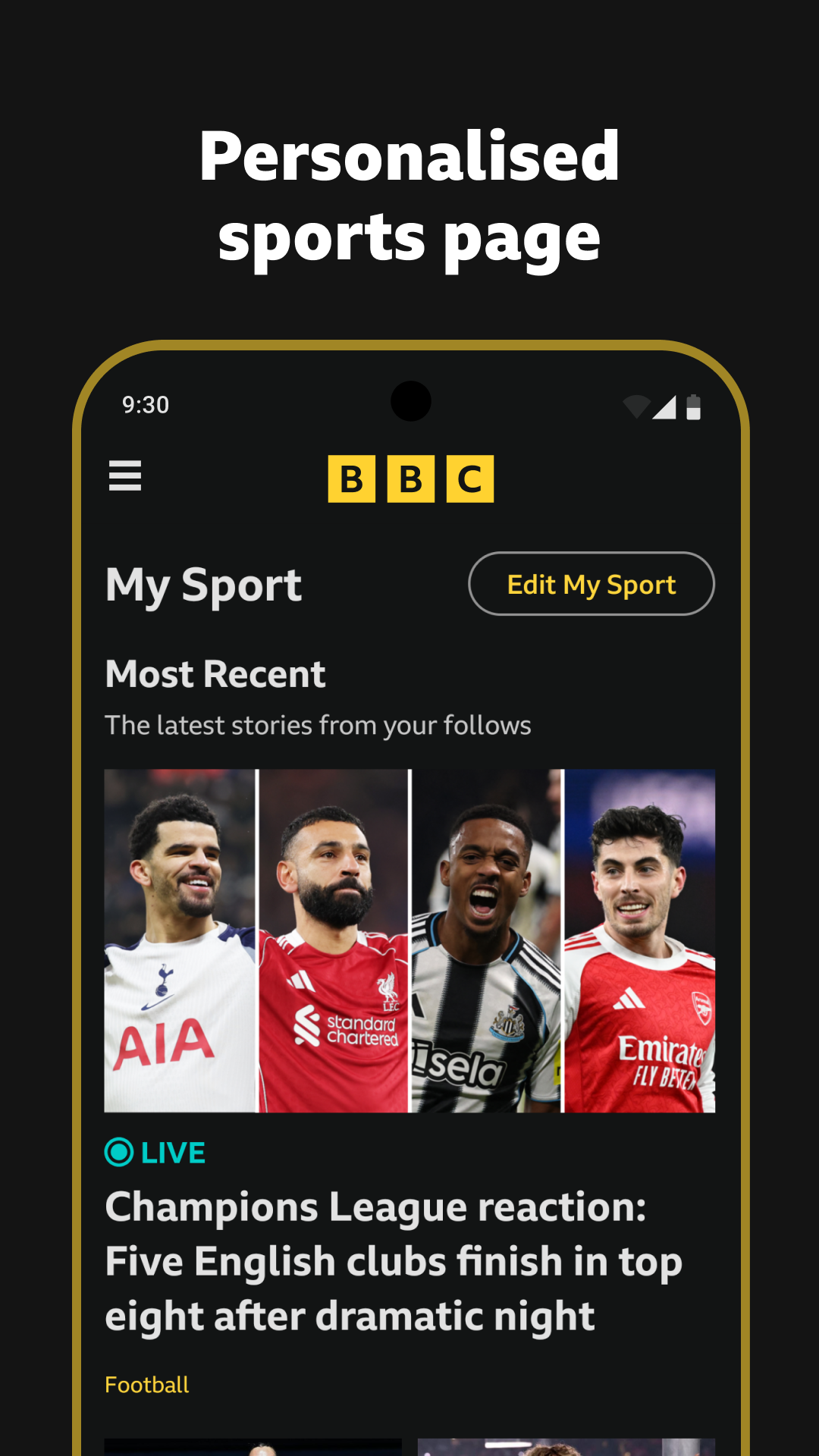 اسکرین شات 7 برنامه BBC Sport - News & Live Scores