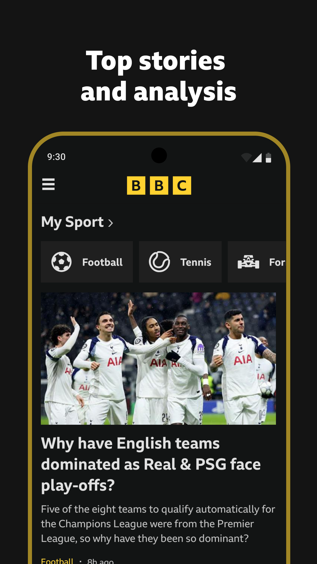 اسکرین شات 3 برنامه BBC Sport - News & Live Scores