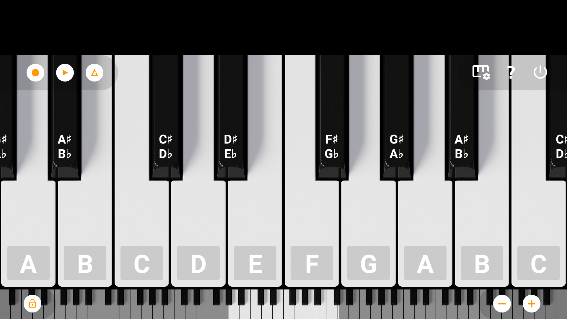 اسکرین شات 6 برنامه Mini Piano Lite