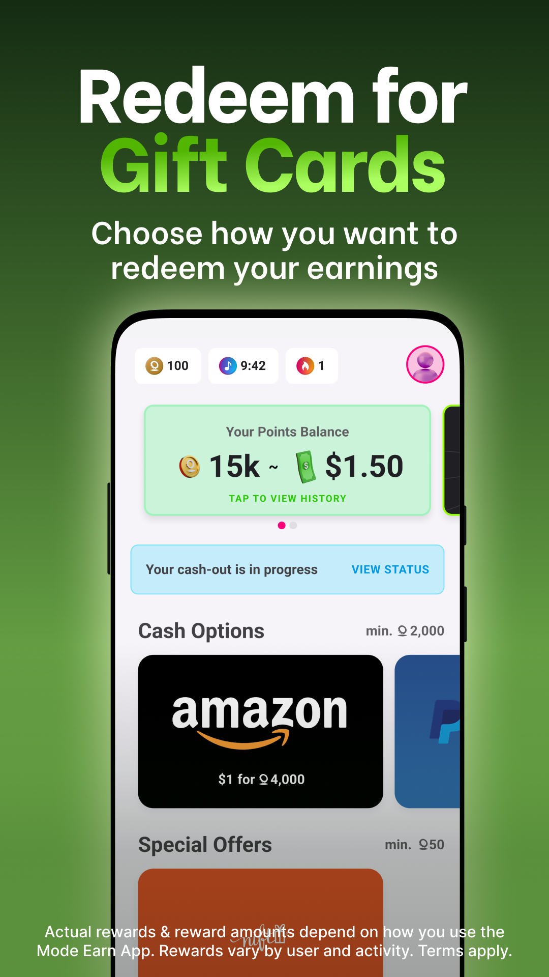 اسکرین شات 2 برنامه Make Money: Play to Earn Cash