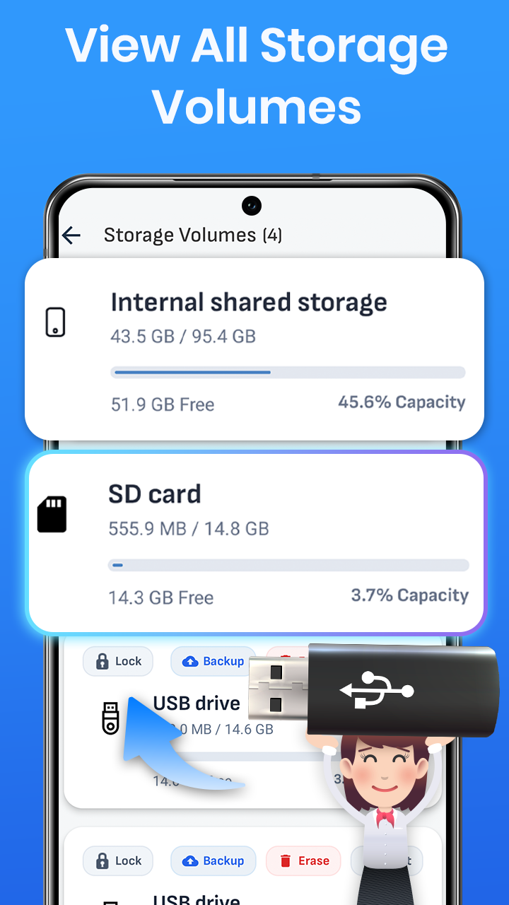 اسکرین شات 1 برنامه USB OTG Checker: USB Connector