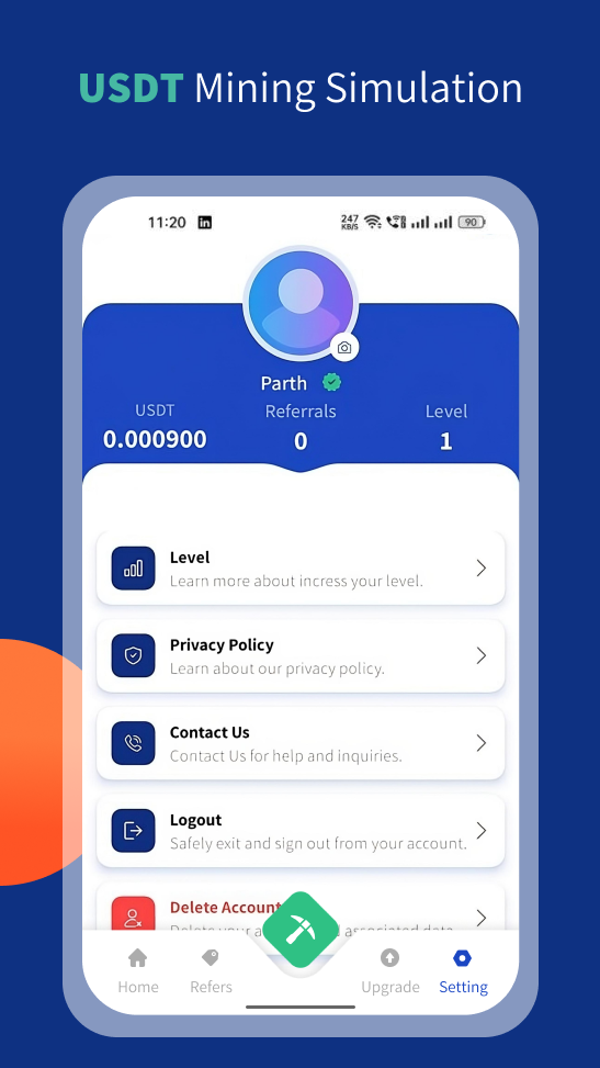 اسکرین شات 5 برنامه USDT Mining Simulation