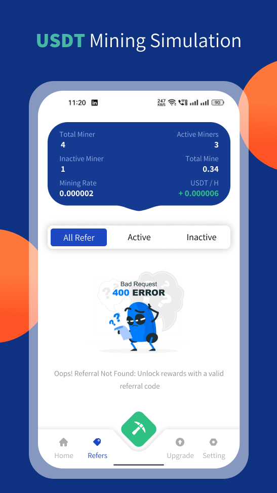 اسکرین شات 3 برنامه USDT Mining Simulation