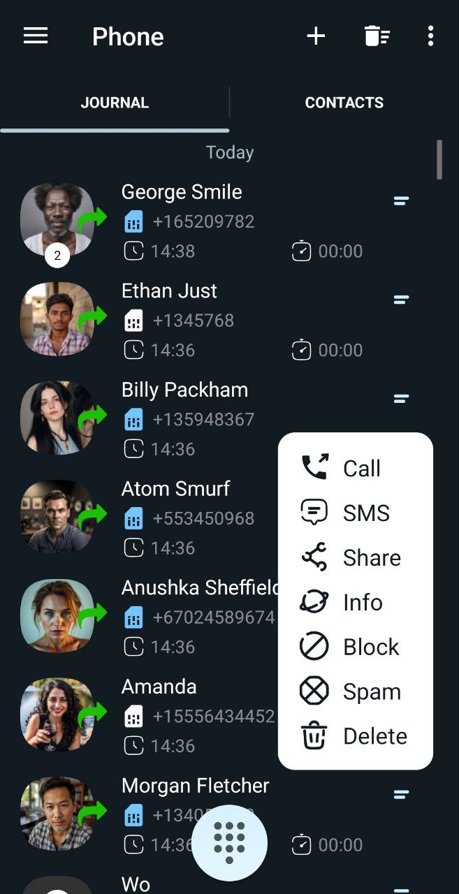 اسکرین شات 5 برنامه Phone + CallApp, Spam Detector