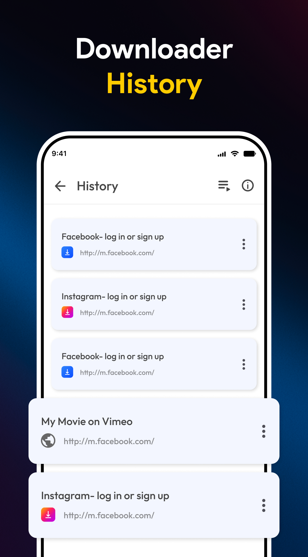 اسکرین شات 7 برنامه Video Downloader: Video Saver