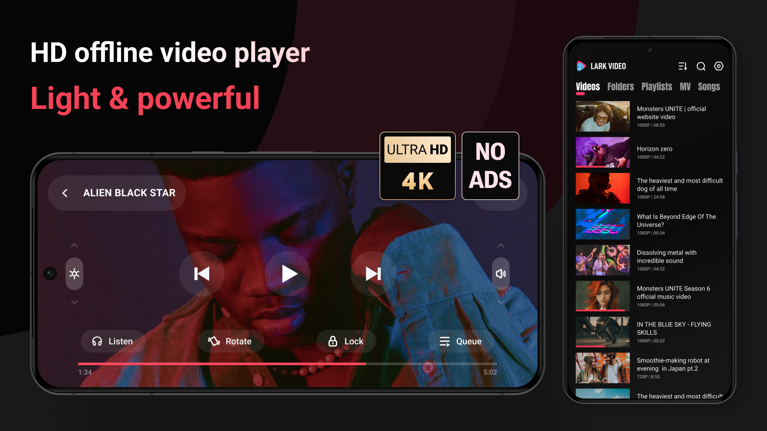 اسکرین شات 1 برنامه Lark Video Player: HD Video