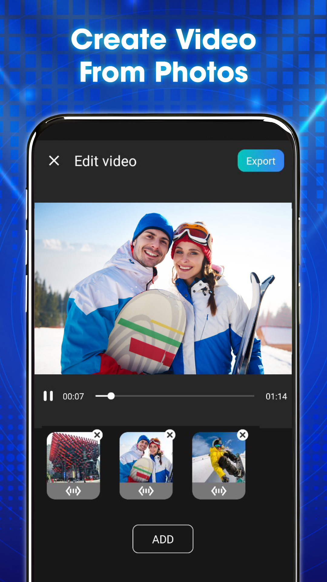 اسکرین شات 3 برنامه Add Music To Video & Photo