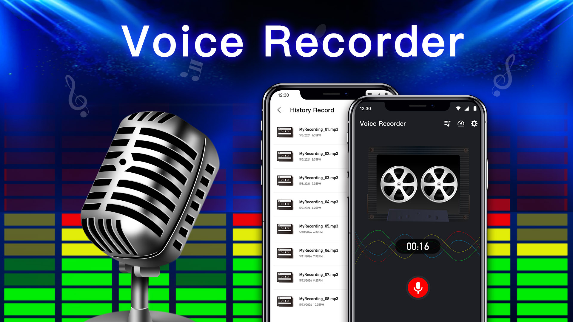 اسکرین شات 1 برنامه Voice Recorder: Audio Recorder