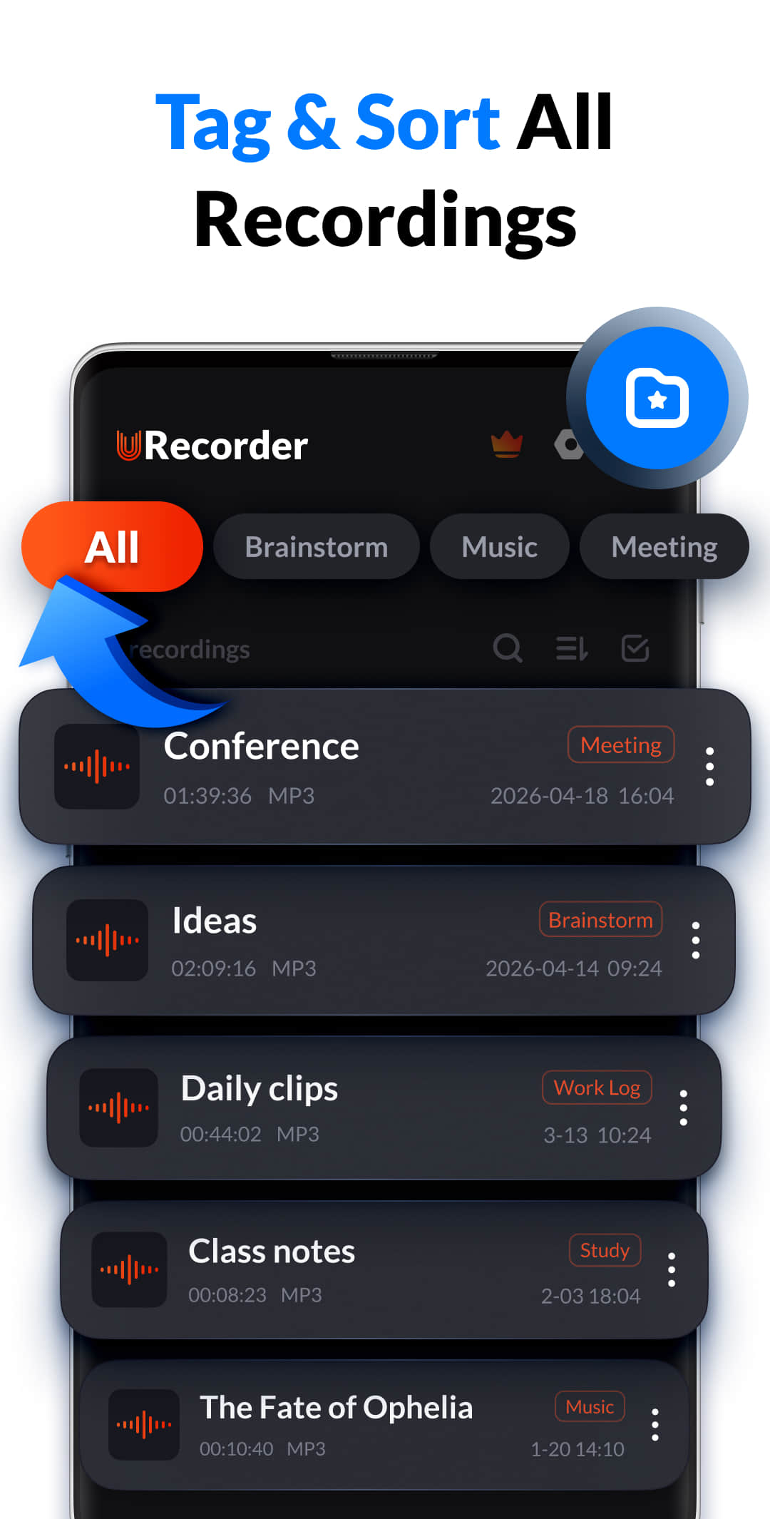 اسکرین شات 5 برنامه Voice Recorder & Voice Memos