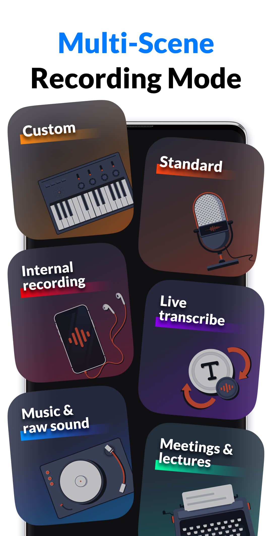 اسکرین شات 2 برنامه Voice Recorder & Voice Memos