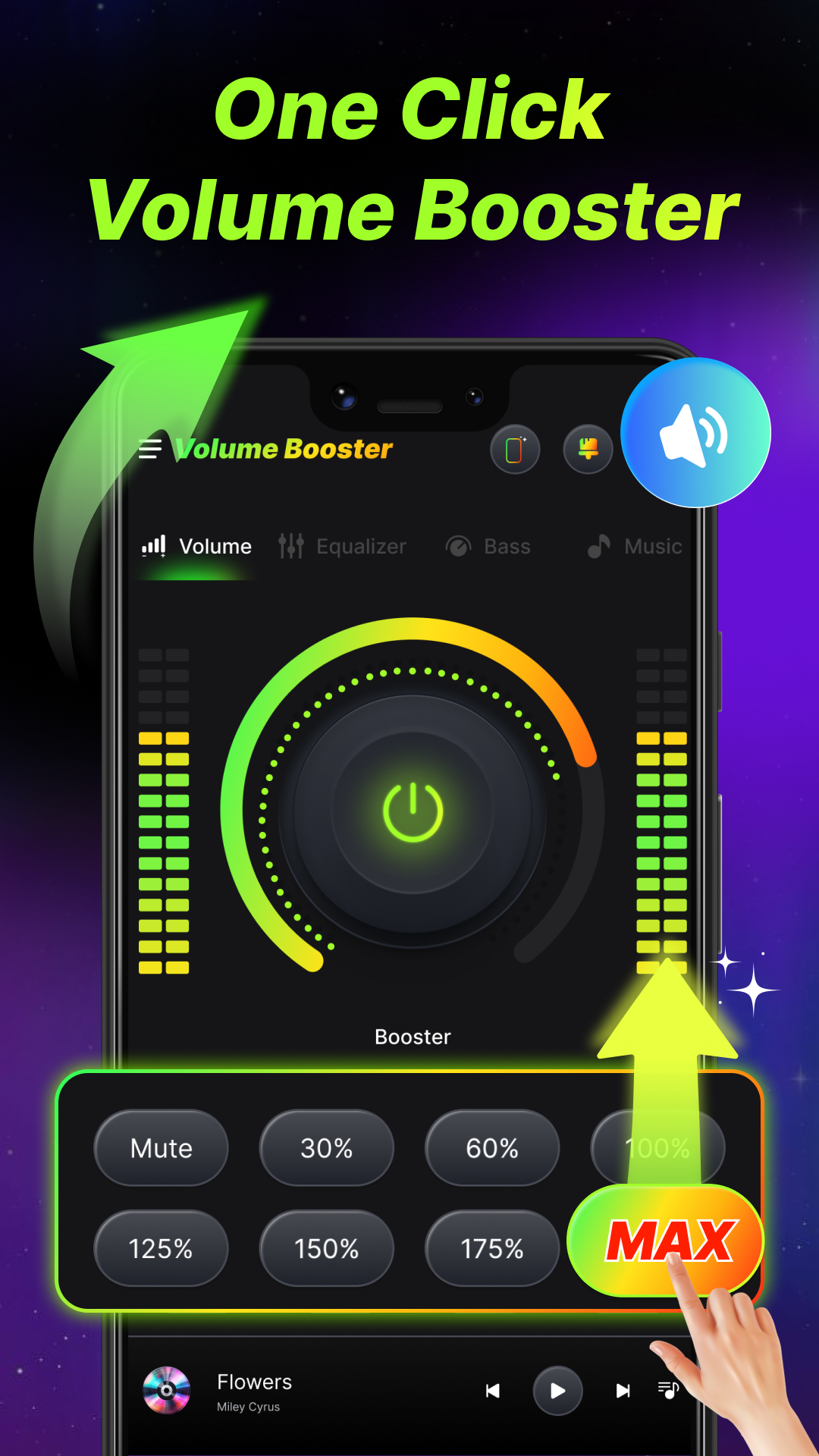 اسکرین شات 2 برنامه Volume Booster - Sound Booster