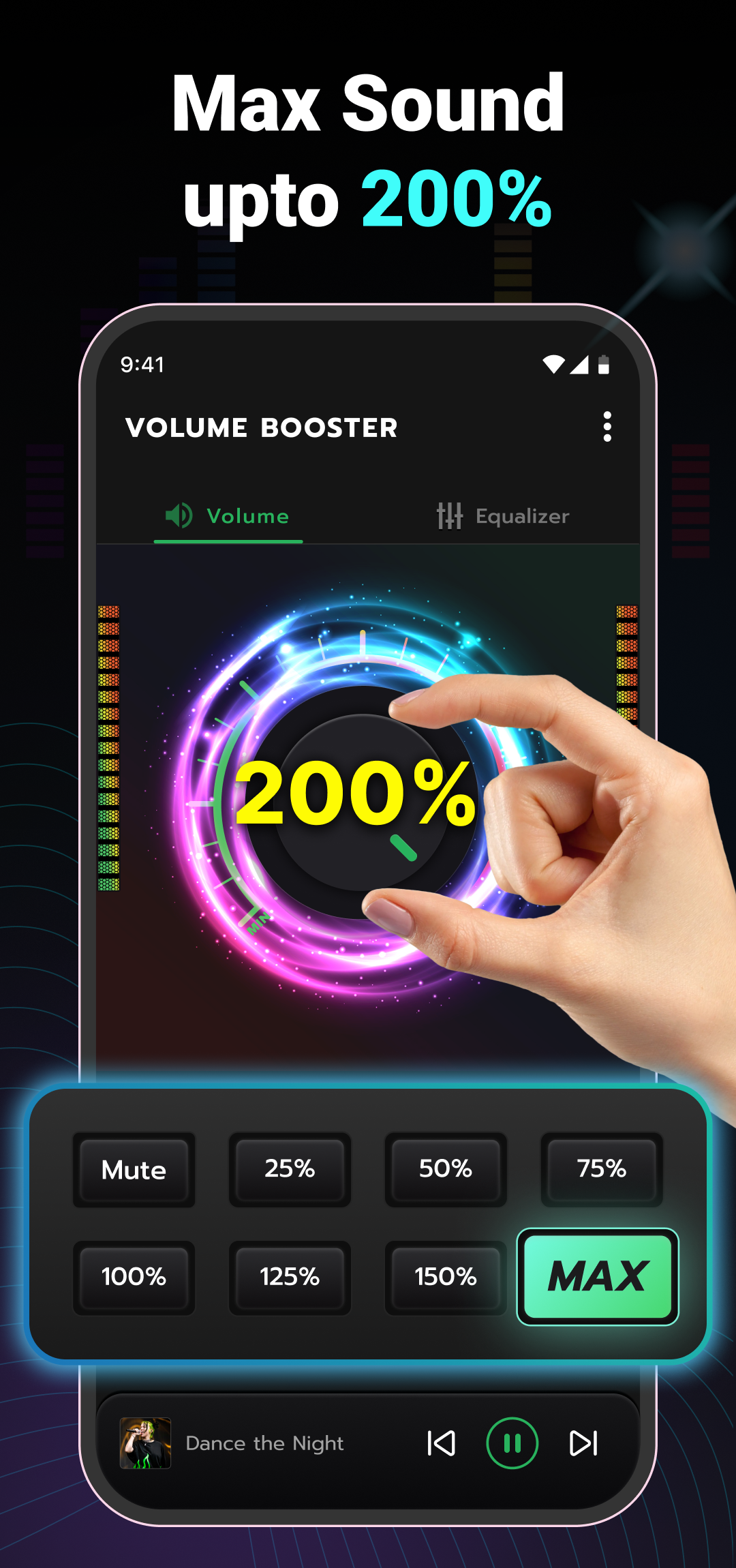 اسکرین شات 3 برنامه Volume Booster - Sound Booster