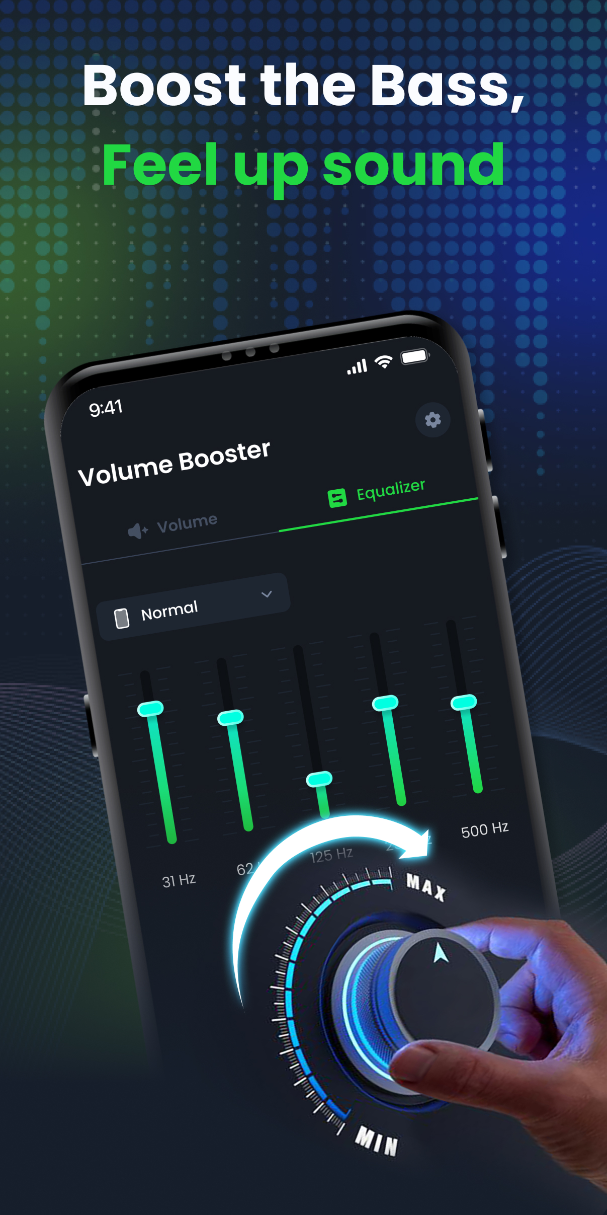 اسکرین شات 3 برنامه Volume Booster: Bass & EQ