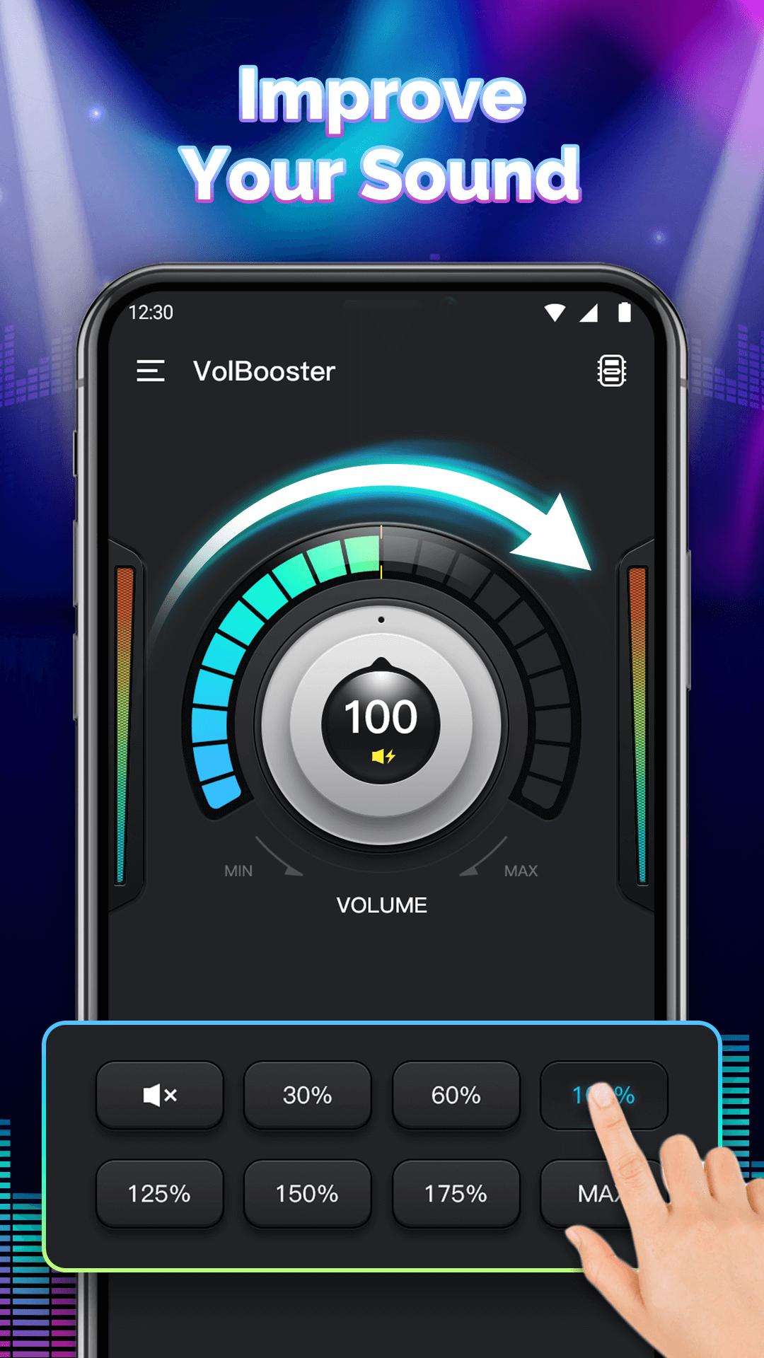 اسکرین شات 2 برنامه Volume Booster - Sound Booster