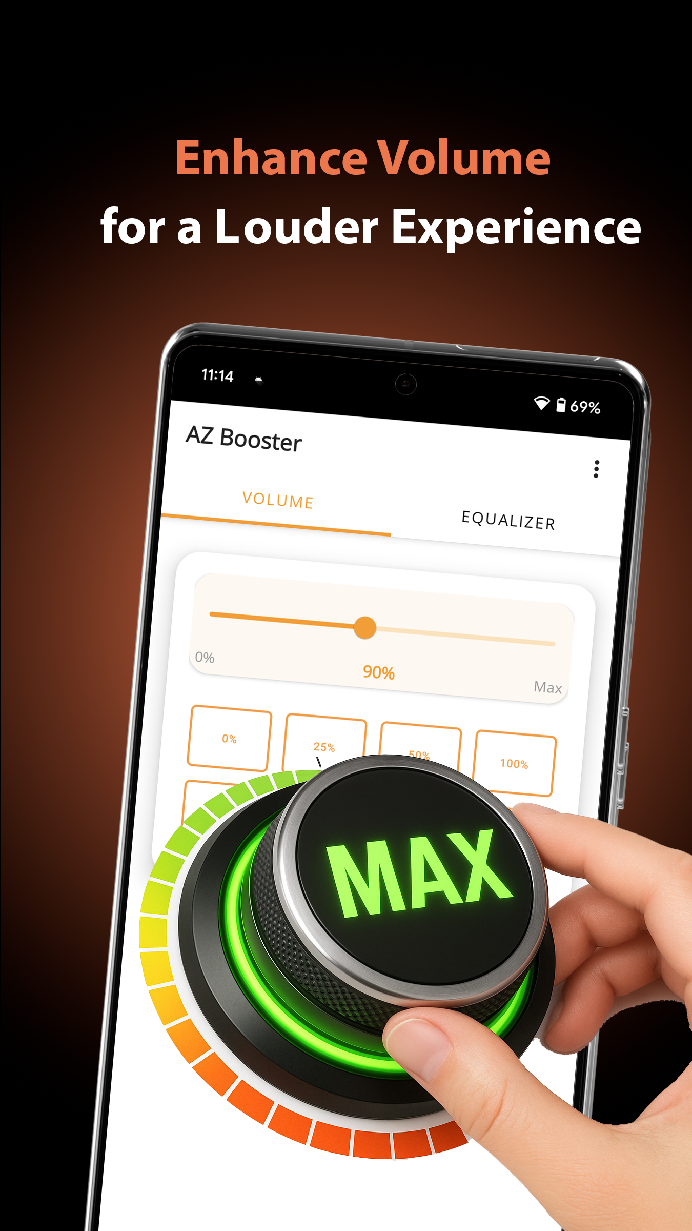 اسکرین شات 1 برنامه Volume Booster - Sound Booster