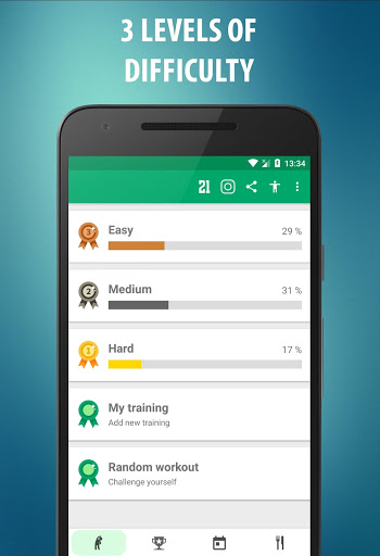 اسکرین شات 1 برنامه Abs workout  - 21 Day Fitness Challenge