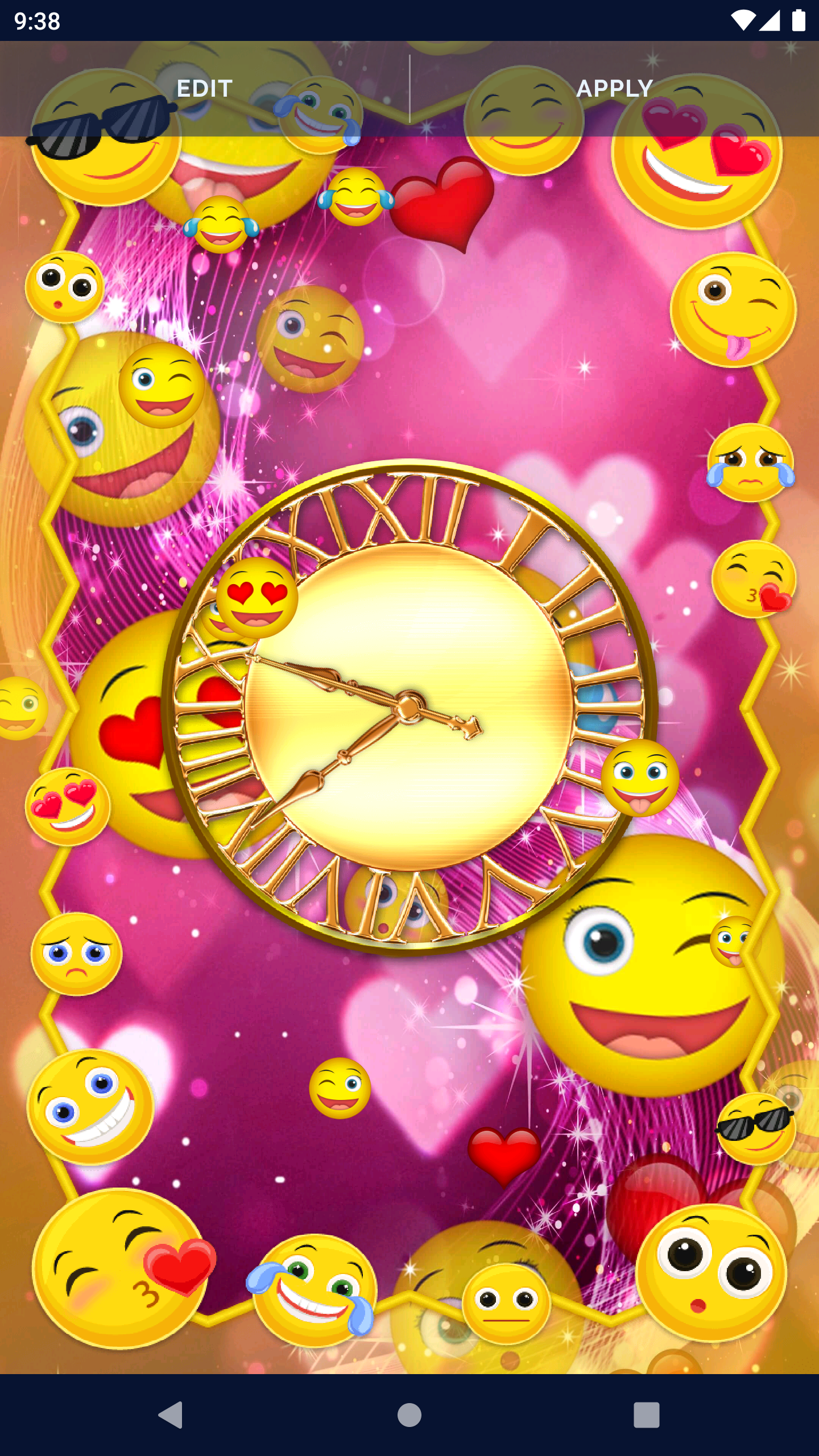 اسکرین شات 3 برنامه Cute Emoji Live Wallpaper