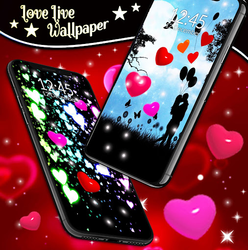 اسکرین شات 3 برنامه Love Hearts 4K Live Wallpaper