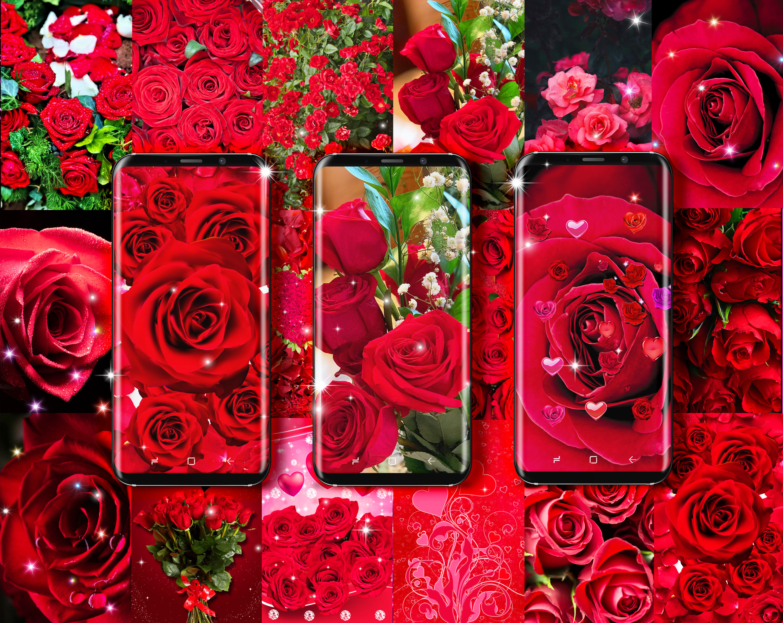 اسکرین شات 1 برنامه Red rose live wallpaper