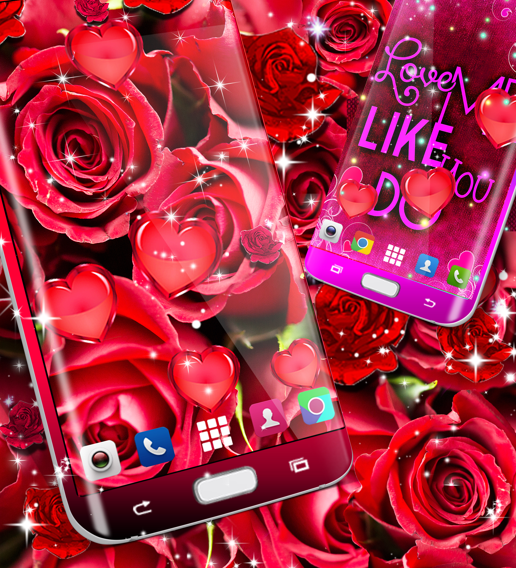 اسکرین شات 6 برنامه Red rose live wallpaper