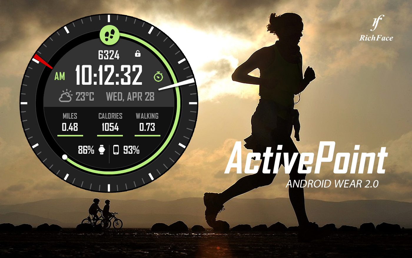 اسکرین شات 2 برنامه Active Point Watch Face