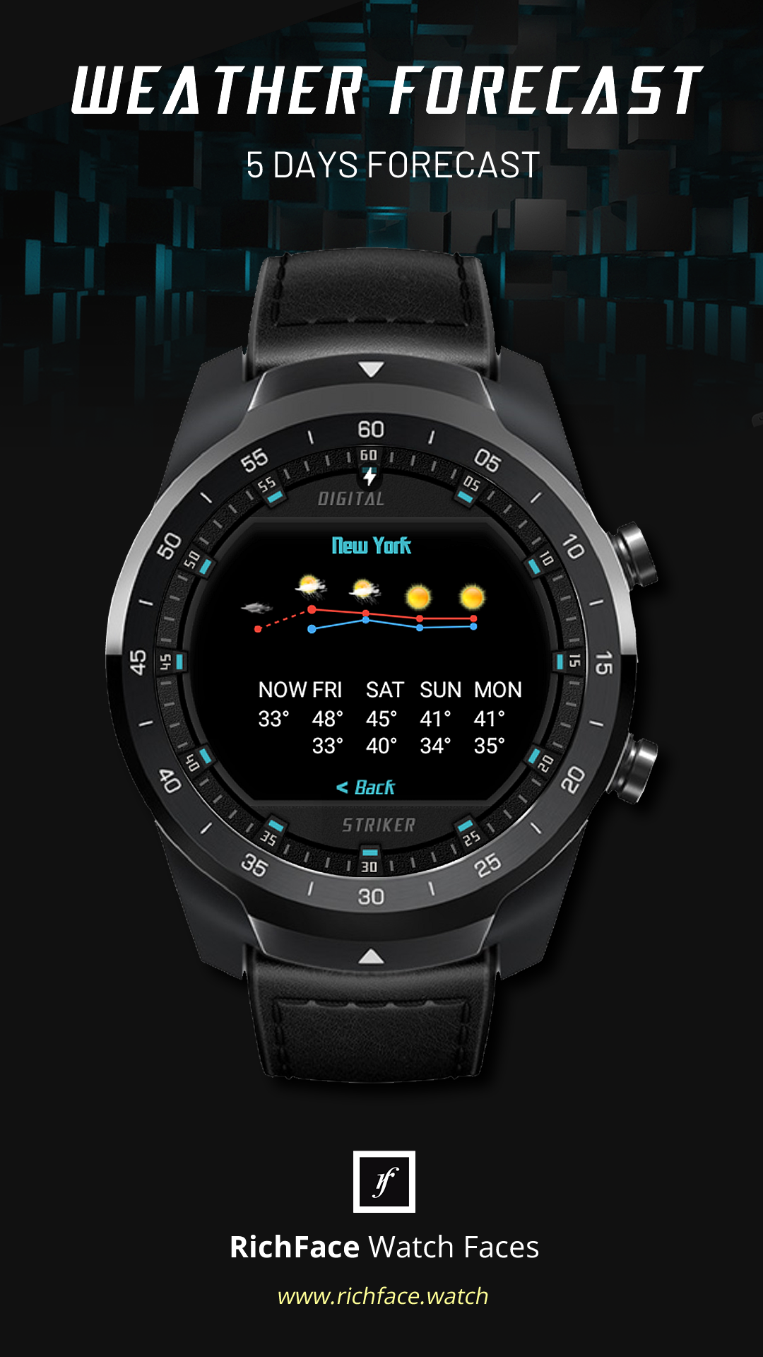 اسکرین شات 3 برنامه Digital Striker Watch Face
