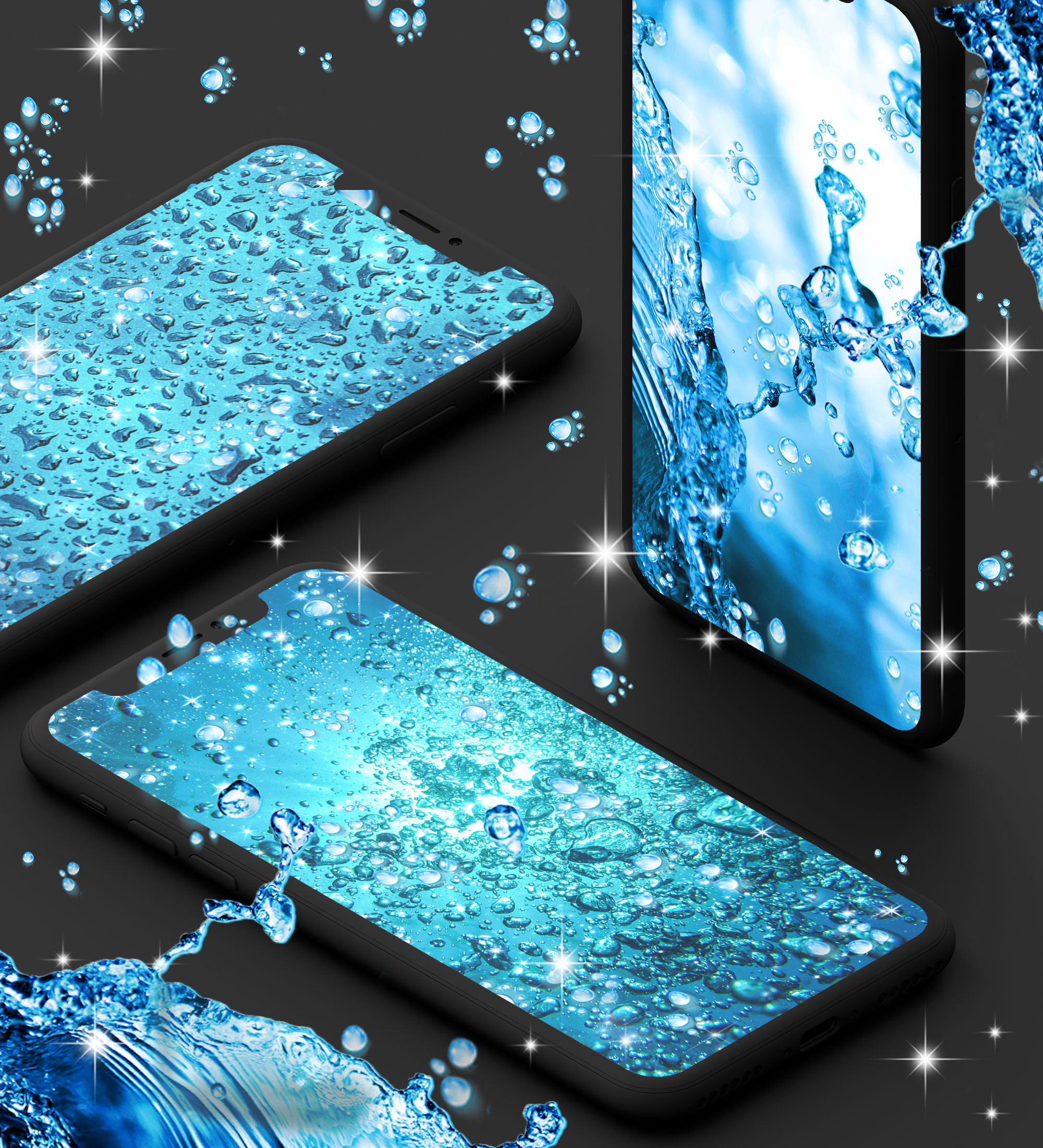 اسکرین شات 2 برنامه Water drops live wallpaper