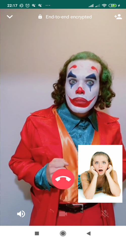 اسکرین شات 5 برنامه Joker Prank Fake Video Cal