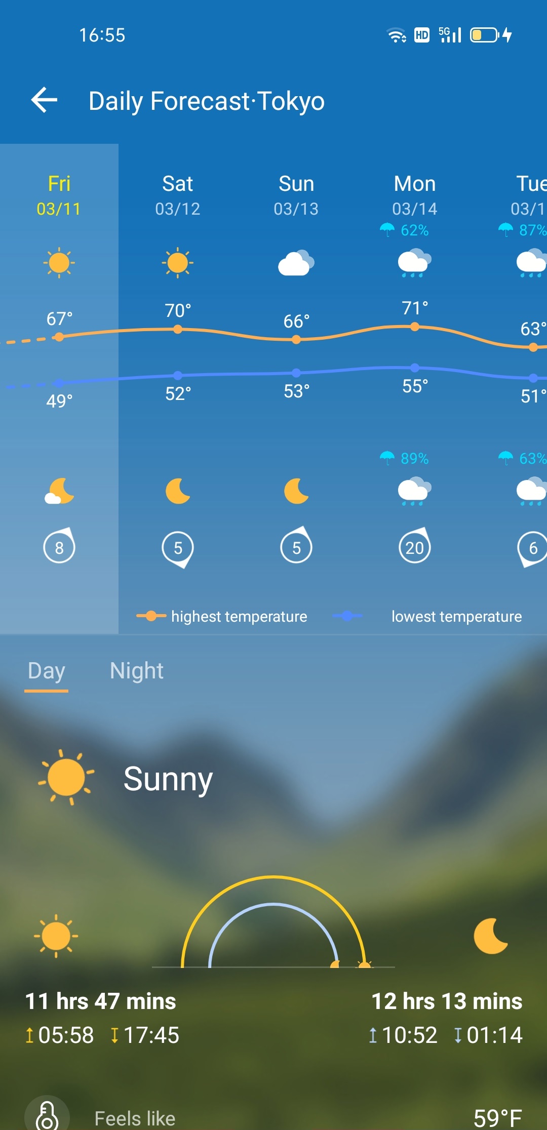 اسکرین شات 6 برنامه Weather Forecast Accurate Info