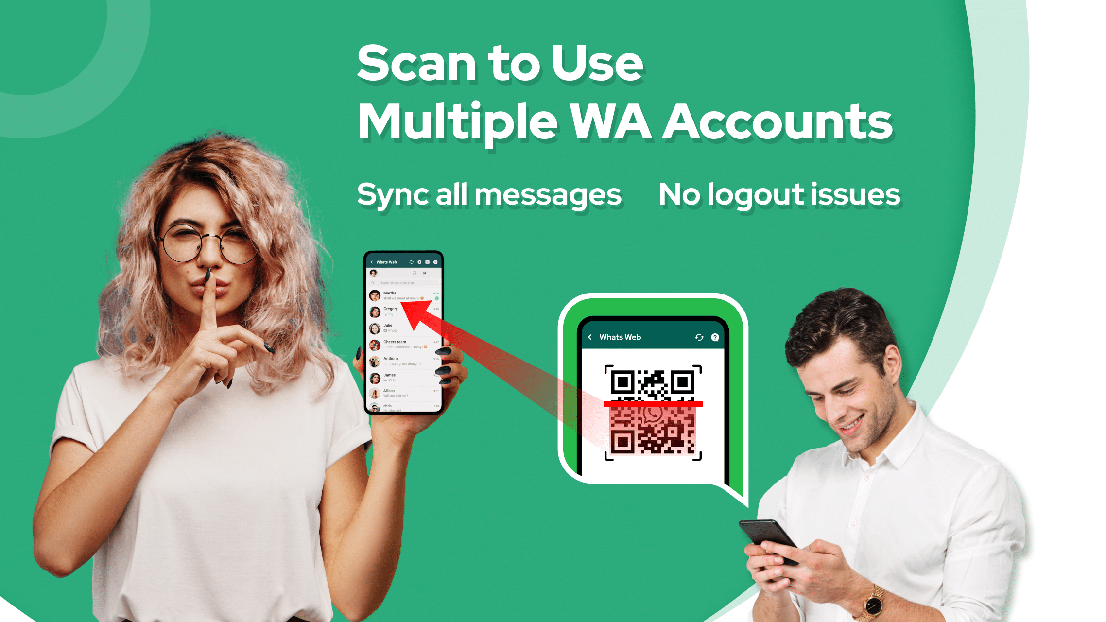اسکرین شات 1 برنامه Dual App - Web Scanner App
