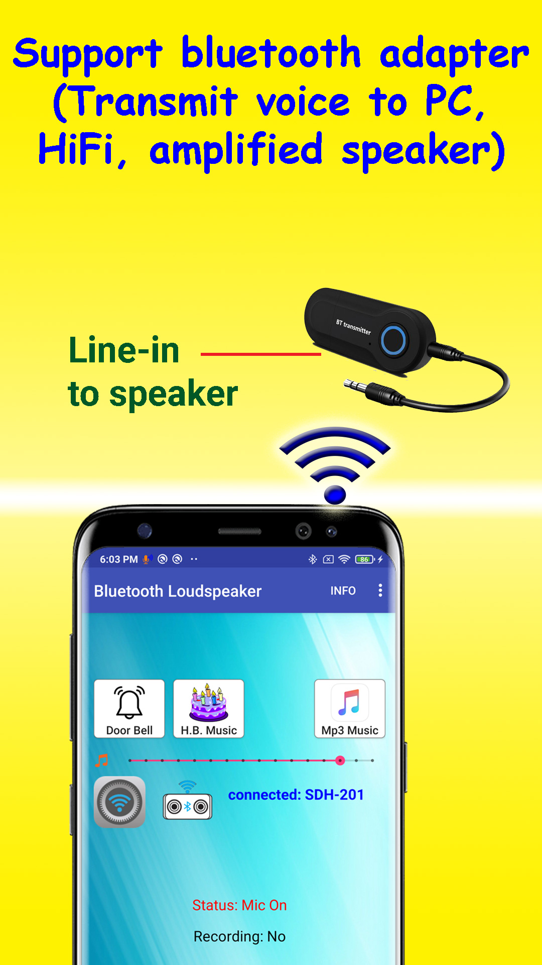 اسکرین شات 6 برنامه Bluetooth Loudspeaker