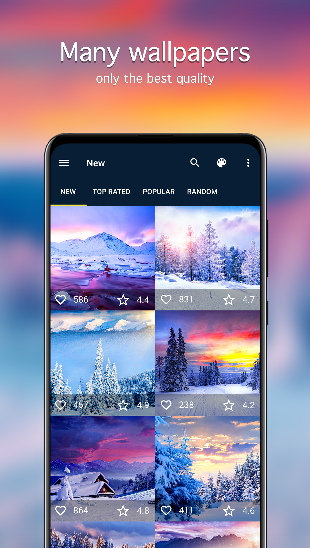 اسکرین شات 2 برنامه Winter wallpapers 4K